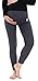 Simplicity Maternity Thick Opaque Stretch Legging Pants, Dark Grey