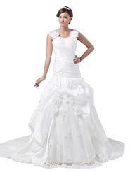 Mermaid Taffeta Pleated Lace-Up Sweetheart Wedding Dress 
