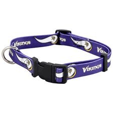 Minnesota Vikings Adjustable Pet Dog Collar (Medium)