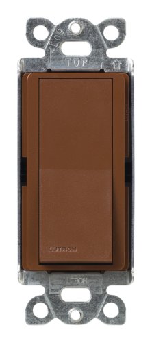 Lutron SC-1PS-SI Diva 15-Amp, 120-Volt to 277-Volt Single-pole Switch in Sienna