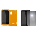 EMPIRE Orange Silicone Skin Case Cover + Mirror Screen Protector for Sprint ....