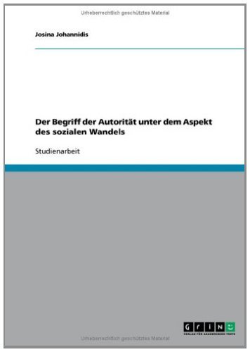Der Begriff der Autorität unter dem Aspekt des sozialen Wandels (German Edition)