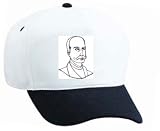 White Cap with man, black and white, Caribbean, mustache, bust, Cuba