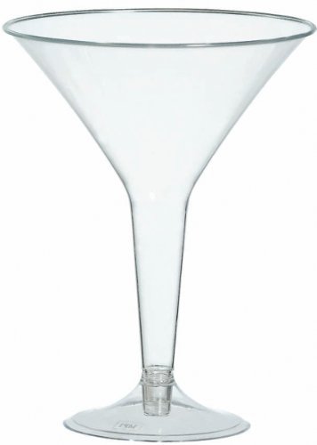 Plastic Martini Glasses 8 Ounce 20/Pkg-Clear