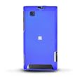 Back Cover for Motorola Devour A555 (Verizon) Snap-On Protector Rubberized Hard Cover Blue
