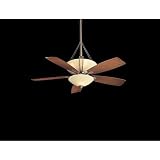 Minka Aire F837-PW Contemporary / Modern Silver Ceiling Fan Light Included