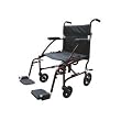 Drive Medical 19", Fly-Lite Aluminum Transport Chair, Burgundy Frame and Black Upholstery - 1 Ea Drive Medical 19", Fly-Lite Aluminum Transport Chair, Burgundy Frame and Black Upholstery - 1 Ea