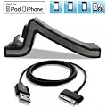 �I�E���e�b�N iPhone/iPod�p�f�[�^�����N�P�[�u���t���[�d�X�^���h �u���b�N H101BLK