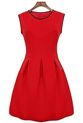 Cotton Sleeveless Empire   Waistline Bubble Dress  Dress