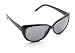 Zoom Boulevard Cat Eye-Style Plastic Frame Sunglasses, Retro Black Frame/Smoke Lens