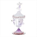 ELEGANT SPUN GLASS ANGEL MERRY GO ROUND CAROUSEL FIGURE