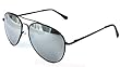 Pilotenbrille Fliegerbrille Sonnenbrille Wayfarer Style Brille Schwarz Metall Gestell voll verspiegelt R5 by Buddhastyle