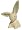 Flop Eared Chocolate Easter Bunny 7 oz, White Chocolate