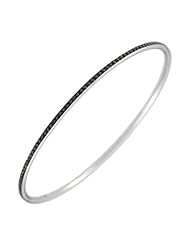 CleverEves 18Kt Gold W Slip-On Black Diamond Bangle