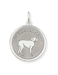Sterling Silver Weimaraner Disc Charm QC2711"