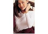 Cuddl Duds Softwear Lace Edge Long Sleeve V-Neck Top