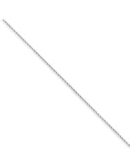 .65mm, 14 Karat White Gold, Diamond-Cut Spiga Chain - 24 inch
