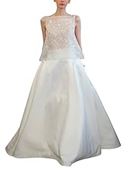 Off the Shoulder Sleeveless Sheer Spring Summer Fall Wedding Dress 