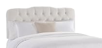 Big Sale Best Cheap Deals Skyline Furniture Surrey Queen Tufted Headboard, White Velvet