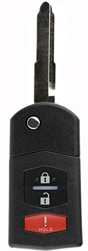KeylessOption Flip Key Keyless Entry Remote Control Fob Combo Uncut Ignition Key Replacement 3 Button Compatible with KPU41788