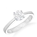 0.25 Carat VS2 - GIA Certified Diamond Solitaire Engagement Ring on 14k White Gold