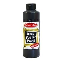 Black Poster Paint Bottle