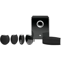JBL CS480BG High Performance, complete 6-Piece Home Theater Speaker System with Brackets (Black Gloss)