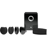 Buy JBL CS480BG High Performance, complete 6-Piece Home Theater Speaker System with Brackets (Black... 