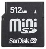 SanDisk miniSD Card SDSDM-512-A10M 512MB Mini SD Card
