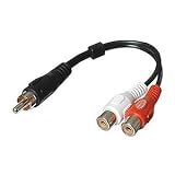 Rca Male To Rca Female Y Cable, 6in