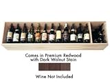 Wine Cellar Innovations Premium Redwood with Dark Walnut Stain Vintage View Cabinet 72x15x12-in.