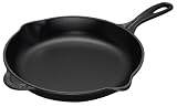 Le Creuset Cast Iron Skillet, Satin Black (Matt Black Finish), 26 cm