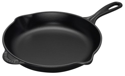 Le Creuset Cast Iron Skillet, Satin Black (Matt Black Finish), 26 cm