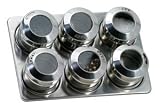 Spice Rack with 6 Magnetic Jars By Danesco