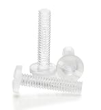 Polycarbonate Binding Head Slotted Machine Screw 1/4-20 Clear