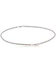 Duragold 14k White Gold Open Heart Anklets, 10"
