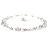 Damali - Purple Crown (Sahasrara) Chakra Anklet for inner wisdom, meditation, motivation, spirituality, unity