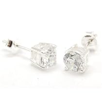 The Olivia Collection Presents 6mm Solitaire Stud Earrings Set in Sterling Silver