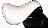 White Fleece English Saddle Seat Saver