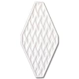 Adex USA Neri Diamond Trellis White Ceramic Tile & Stone