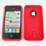 from Blue Duck Shopper RED SOFT SILICONE CASE COVER SKIN FOR IPHONE 4 4G HD (16GB 32GB) Model 4g