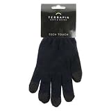 TECH TOUCH GLOVES WITH SILVER COATED NYLON FIBRE TIPS - BLUE - NEW IPHONE 5 / 4 / 4S - GALAXY S3 / S2 - HTC ONE X,V,S AND ALL SMARTPHONES WITH TOUCHSCREENSby Terrapin