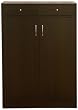 Enitial Lab 5-Shelf Axis Shoes Cabinet with 2-Drawer, Cappuccino