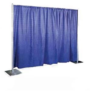 Pipe and Drape Backdrop Package 10t X 14w Black Fabric
