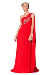 Sexy One Shoulder Chiffon/Polyester Backless Beaded General Print Evening Dress/Bridesmaid Dress/Prom Dress 