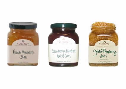 Stonewall Kitchen Jam Set of 3: Golden Raspberry, Peach Amaretto & Strawberry Brandied... by Peach Amaretto Jelly