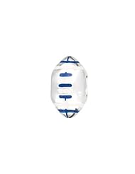 925 Sterling Silver White, Royal Blue Football Bead For Chamilia, Pandora, Biagi, Personality, Reflections And More Charm Bracelets