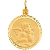 14K Yellow Gold Angel Pendant | Size/Info: 18.00mm