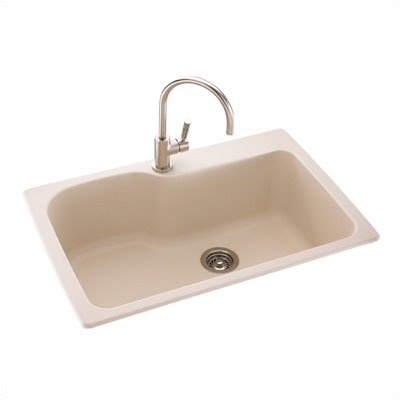 Swanstone KS03322SB.010 KSSB-3322 SNG-BOWL KITCHEN SINK-WHITE