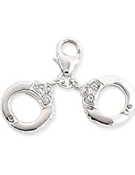 Sterling Silver Handcuff Charm - CM082 - 10mm x 10mm (each cuff)